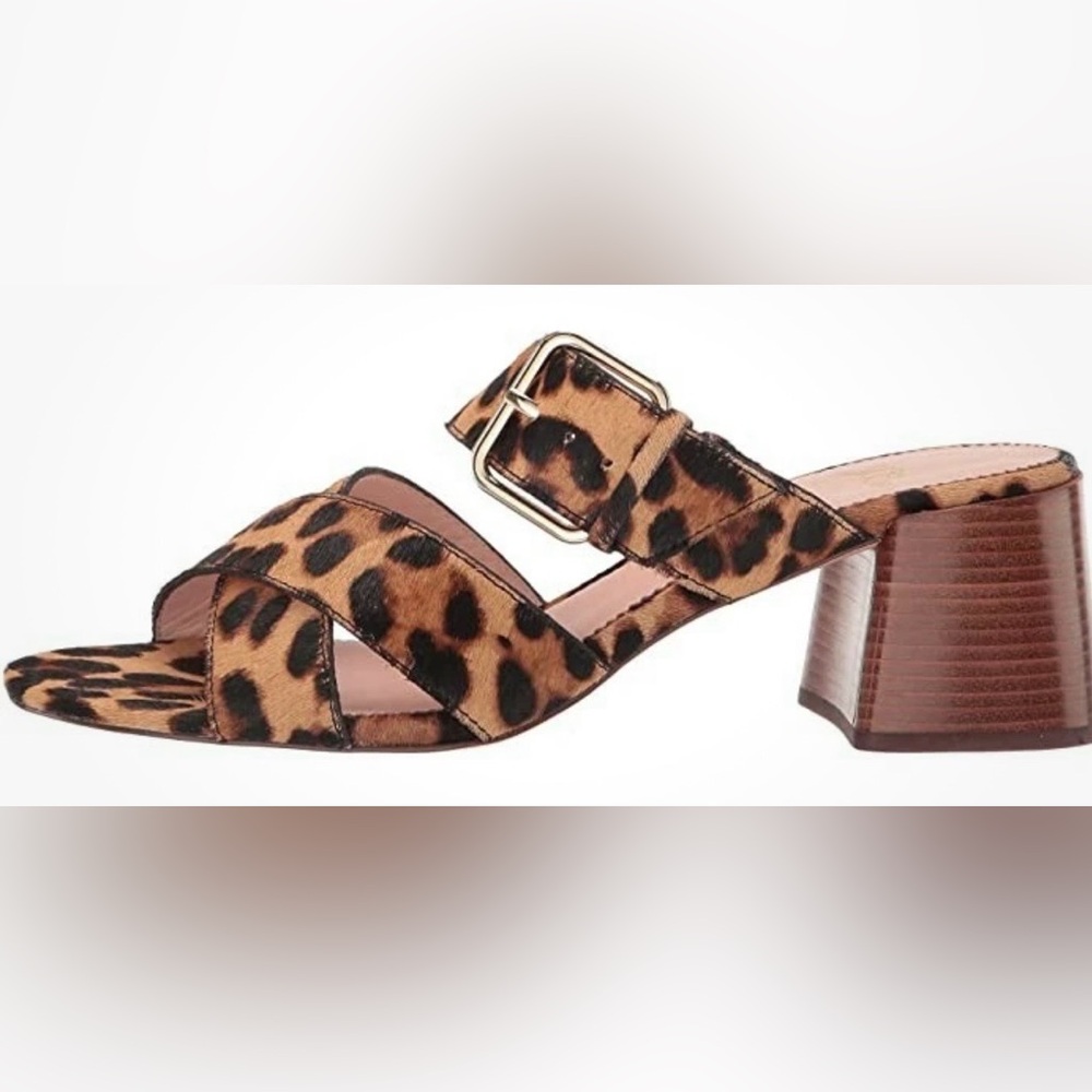 J. Crew Penny Slide Sandals in Leopard Calf Hair - Picture 4 of 13